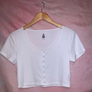 PACSUN cropped button up shirt!